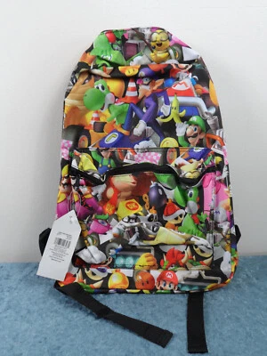 Mochila Nintendo Super Mario Bros Mario Comic Wario Yoshi Waluigi - NUEVA Foto 1 de 3