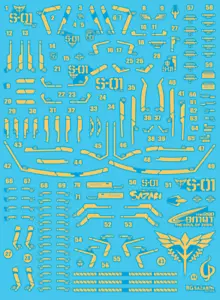 Calcomanía de agua Delpi Gold Holo para RG Sazabi - EE. UU. - Imagen 1 de 5