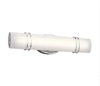 Kichler Ebson 1-Light 24.02-in Chrome Cylinder LED Vanity Light - Image 1 of 4