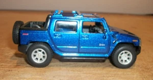 5" Kinsmart 2005 Hummer H2 SUT SUV Diecast Model Toy Car 1:40 Blue - Picture 1 of 5