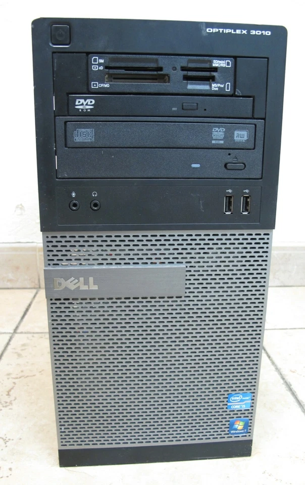 Dell Optiplex 3010 MT Quad Core I5 -DD 250Go +1000Go -8 RAM- Radéon 5570  Win 10 - Photo 1/4