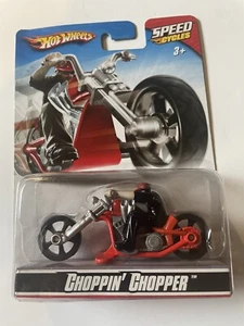 Hot Wheels Speed Cycles Choppin Chopper Red Motorcycle - Picture 1 of 4