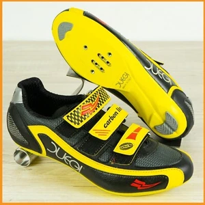 NEW DUEGI CARBON LINE VINTAGE CYCLING BIKE SHOES 41 US 7.5 ROAD BICYCLE LOOK SPD - Picture 1 of 8