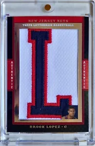 2008 Topps Letterman Brook Lopez Rookie Letter Patch /25 Nets Bucks SSP RARE RC - Picture 1 of 5