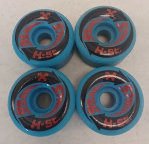 VINTAGE H-STREET SKATEBOARD WHEELS "ARROWS" 57MM 95A Blue NOS - Picture 1 of 3
