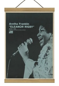 Aretha Franklin Eleanor Rigby Original Promo Ad, Mounted w/Magnetic Frame! - Picture 1 of 3