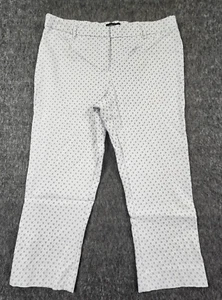 Pantaloni Cynthia Rowley Donna XL Capri Slacks Elasticizzati Geometrici Coastal Resort - Foto 1 di 20