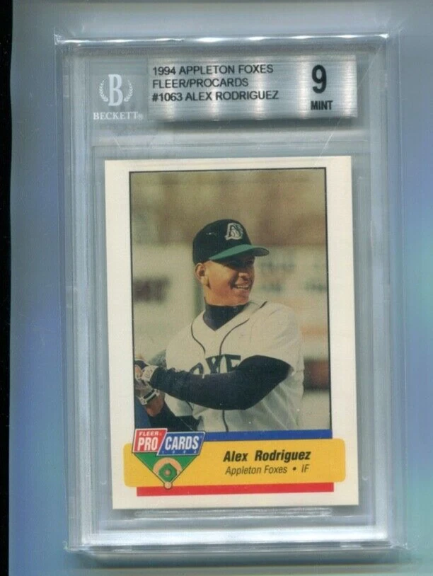 1994 Fleer Procards - ALEX RODRIGUEZ - Rookie Card #1063 - APPLETON FOXES  BGS 9 - Изображение 1 из 1