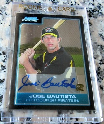 JOSE BAUTISTA 2006 Bowman Chrome AUTO Autograph Rookie Card RC 344 HRs SN3240555 - Image 1 of 2