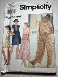 Simplicity Pattern 7081 Misses Romper Dress Hat Size XS-M UNCUT FREE SHIPPING - Picture 1 of 2