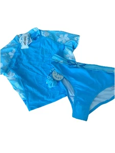 Byer Girl Rashguard Set Costume da Bagno Bikini Fondo Protezione Solare 16 1/2 Plus Mai Indossato - Foto 1 di 6