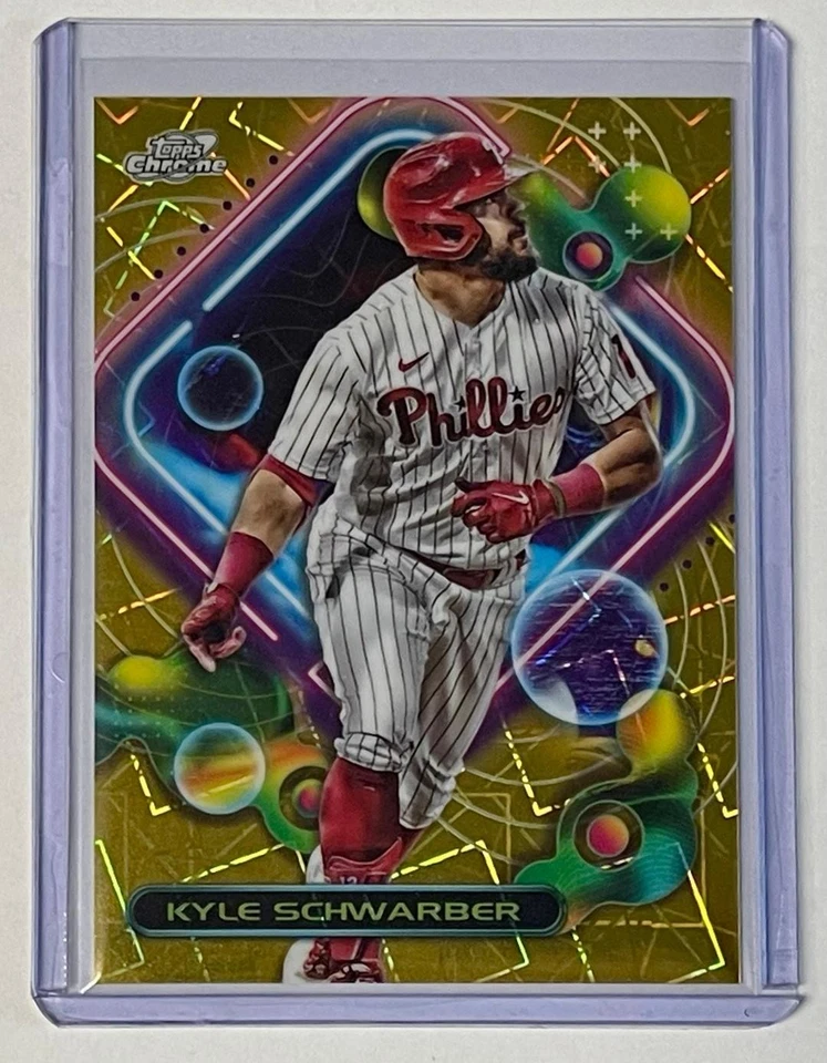 Kyle Schwarber 2023 Topps Cosmic хром No108 золотистый межзвездный переливающийся /50 - Изображение 1 из 2