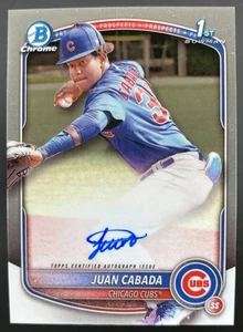 2025 Bowman Chrome Juan Cabada 1st Prospect Auto Chrome Cubs #CPA-JC - Picture 1 of 2