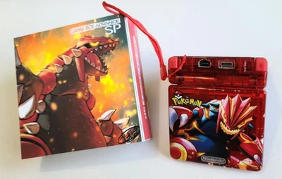 Nintendo Game Boy Advance SP Groudon Pokemon IPS Screen M2 Boxed Backlit Console - Image 1 of 4