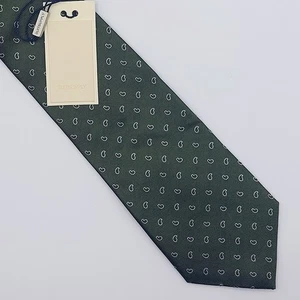 Suitsupply 100 % Maulbeerseide Mini-Paisley Herrenkrawatte grün 3 Zoll breit NEU! - Bild 1 von 6