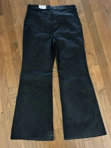 Neu NYDJ MIA Palazzo Jeans Glamourös Größe 16 Schwarz Schimmer - Bild 1 von 8