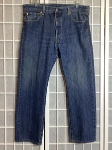 Pantalones de mezclilla Levis 501xx azules de colección con botones para hombre se adapta a 36x28 pero etiqueta 36x30 - Imagen 1 de 9