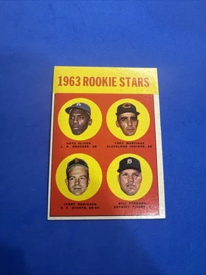 1963 Topps Nate Oliver/Tony Martinez/Jerry Robinson/Bill Freehan #466 SP ROOKIE - Image 1 of 4