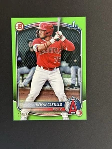 2025 Bowman Chrome Kevyn Castillo 1st Green Paper /350 Los Angeles Angels 🔥 - Picture 1 of 2