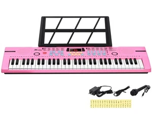 61 Keys Keyboard Piano, Kids Piano Keyboard with UL Adapter, Stand, Built-In ... - Picture 1 of 7