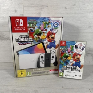 Nintendo Switch OLED Super Mario Bros Wonder Console Bundle, Includes Game - Picture 1 of 15