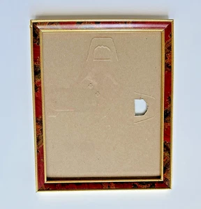 Vintage 80s Intercraft 8x10" Red Floral Gold Photo Picture Frame Ornate - Picture 1 of 13