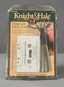 Cassetta da caccia vintage Knight & Hale Wild Game Call Alce Mucca # 810 fischietto cacciatore - Foto 1 di 3