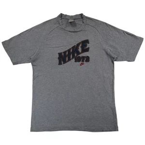 Vintage Nike Womens T-Shirt Single Stitch 90s Size L Grey Static Short Sleeve - Picture 1 of 8