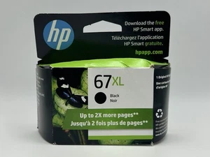 HP 67XL Wysoka wydajność Czarny Oryginalny wkład atramentowy 3YM57AN Opcja 140 Exp 02/27 - Zdjęcie 1 z 4