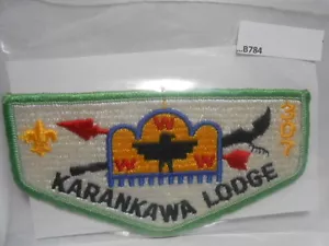 O.A. LODGE 307 KARANKAWA LARGE FLAP SIZE GREEN BORDER VINTAGE (TEXAS) B784 - Picture 1 of 1