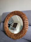 Miroir Vintage Ikea Modle "Venna" rotin, osier 60 cm, Anne 90's