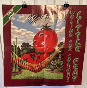 Little Feat Waiting For Columbus promo poster 1978 Warner Bros record store VTG - Picture 1 of 14
