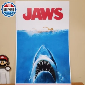 Jaws movie poster print 12x18 inch Great White Shark 70s movie gift - Picture 1 of 12