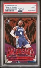 LOW POP (PSA 9 ) 2022 PANINI DONRUSS UNLEASHED 3 LeBRON JAMES PRESS PROOF PURPLE