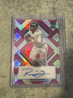 Bailey Zappe 2022 Leaf Metal Draft XRC Auto Pink RC Serial# 8/20 NM-MT Patriots - Image 1 of 2