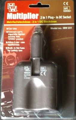 Multiplicador de 2 tomas de mechero de  coche - 12 voltios - Imagen 1 de 2