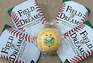 2022 Field of Dreams Game Date Baseball (Cubs vs. Reds 8/11/2022) and 4 Koozies - Picture 1 of 10