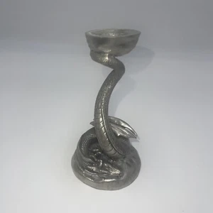 Pewter Dragon Incense Cone Holder - Picture 1 of 10