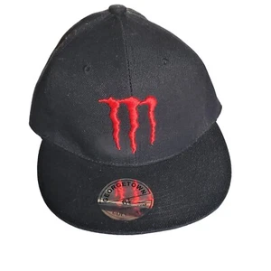 Monster Flatbill Cap Red/Black Georgetown Collection Size 6 7/8 - Picture 1 of 8
