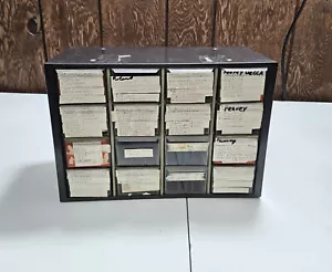Metal Akro-Mils small parts organizer 13x6x9 EMPTY 2 3/4"x2" drawers 16 - Picture 1 of 19