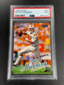 PEYTON MANNING 1998 FLEER ULTRA #201 ROOKIE RC PSA 9 COLTS NFL HALL OF FAME - Picture 1 of 4