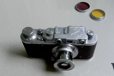 FED 1 Vintage Russian Camera – Leica II Copy – Original Leather Case & Filter - Image 1 of 4