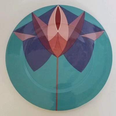 Caleidoscópio vintage Villeroy & Boch 12" placa de serviço/carregador nº 6  - Imagem 1 de 4