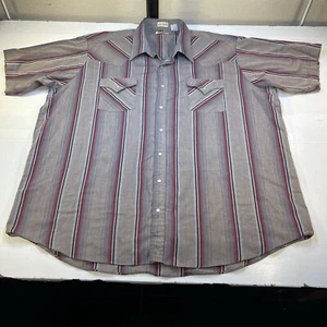 ELY CATTLEMAN COWBOY WESTERN SHORT SLEEVE SNAP UP SHIRT Mens 2XB 2X Big & Tall - Picture 1 of 4