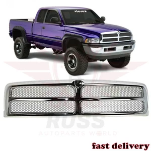 New Front Grille Chrome Frame Fits 1994-2002 Dodge Ram 2500 Pickup CH1200178 - Picture 1 of 5