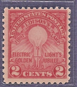 U.S. #654 1929 2¢ Edison’s First Lamp Data di emissione: 5 giugno 29 50° anniversario - Foto 1 di 5