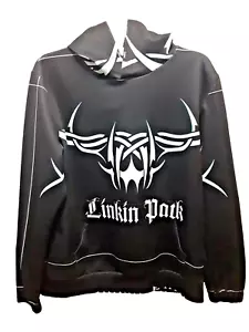 ✅ LINKIN PARK GRAPHIC HERREN MEDIUM PULLOVER HOODIE PERFORMANCE STRETCH SHIRT SCHWARZ - Bild 1 von 9