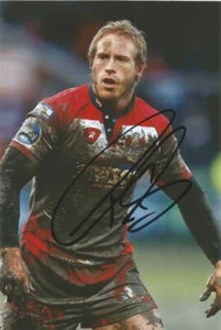 GLOUCESTER RUGBY UNION: TIM TAYLOR SIGNED 6x4 ACTION PHOTO+COA - Picture 1 of 1