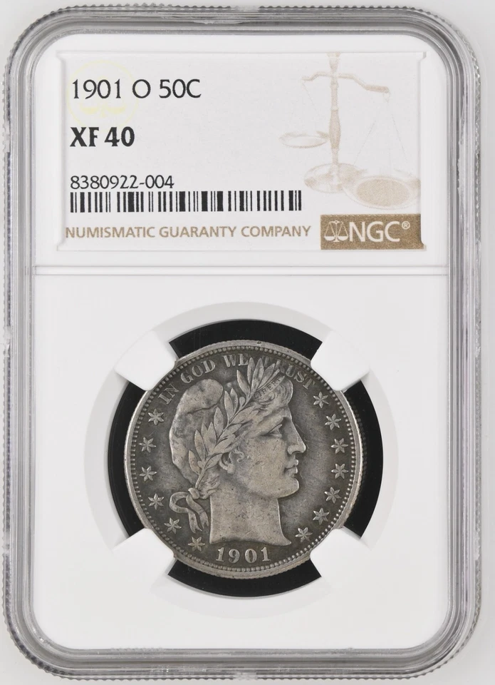 1901-O BARBER HALF DOLLAR ~ NICE BOLD PROBLEM FREE NGC XF 40 ! - Image 1 of 4