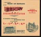 Berlin-Steglitz, Prospekt 1930, Bricky Steinbaukästen Modell-Baumaterialien
